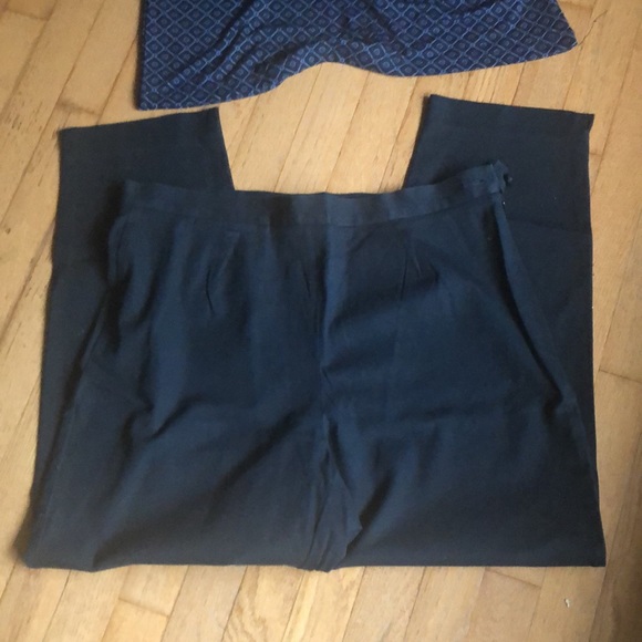 Liz Claiborne Set Top & Pants Large 16 Navy! - Picture 7 of 8